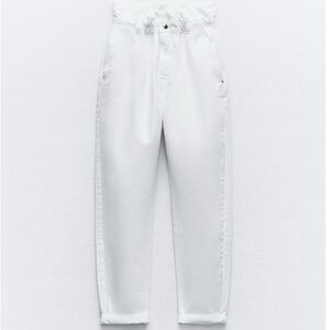 Stylish White High-Waisted Pants